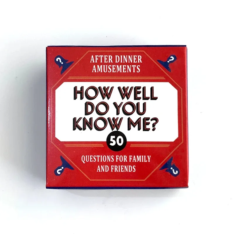 

Mini Box.- How Well Do You Know Me- Game Board Game Card Entertainment Entertainment Cards For Family Friends