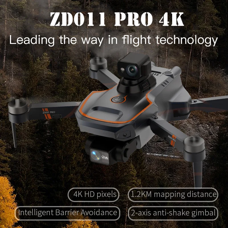 2024 New ZD011 PRO Drone 8K Professional HD Camera Drones Video 4k GPS WIFI FPV 2 Axis Anti-shake Gimbal UAV RC 5km Long Range