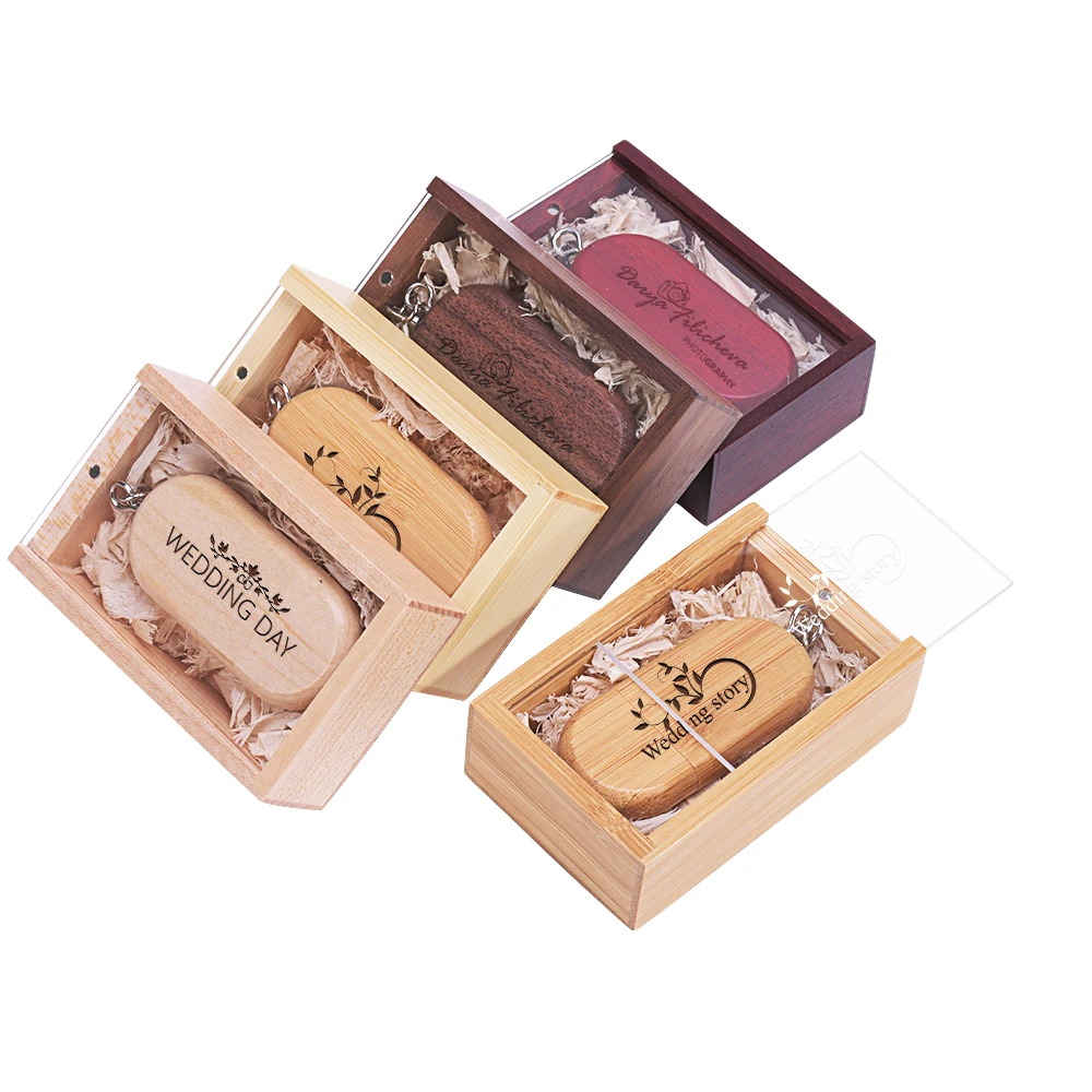 

JASTER Free Laser Engraving Pen Drive 128GB Custom Logo Memory Stick 64GB Business Gift USB 3.0 Flash Drive 32GB Wooden USB3.0