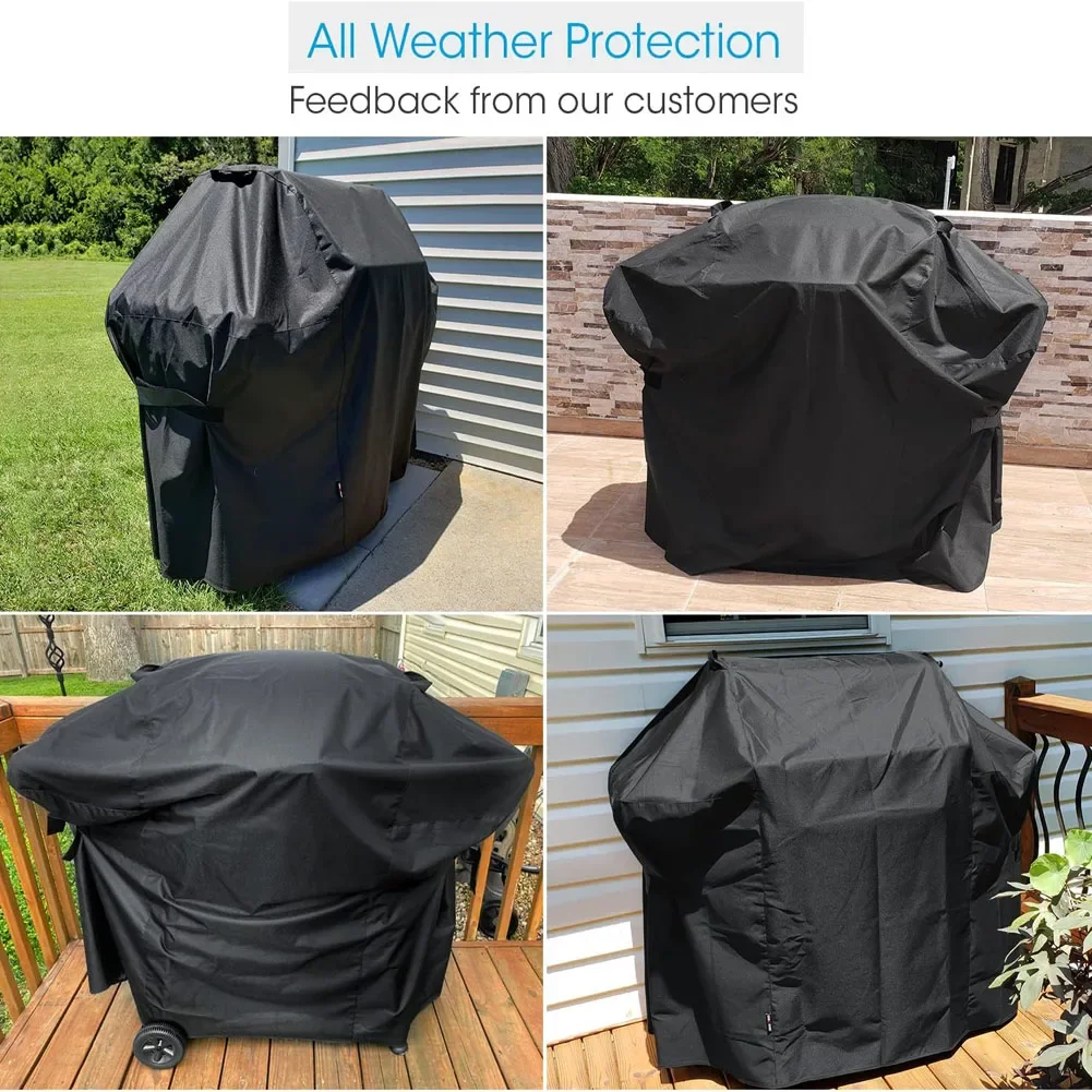 BBQ Grill Barbeque Cover Anti-Dust Waterproof Weber Heavy Duty Charbroil BBQ Cover Outdoor Rain Protective Barbecue Cover