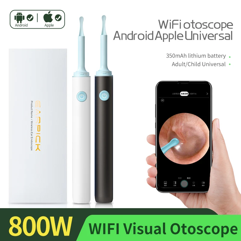 

4mm Wireless Smart Mini Camera WiFi Visual Ear Wax Cleaner Spoon Endoscope Otoscope Android iPhone Earwax Removal Earpick Tool