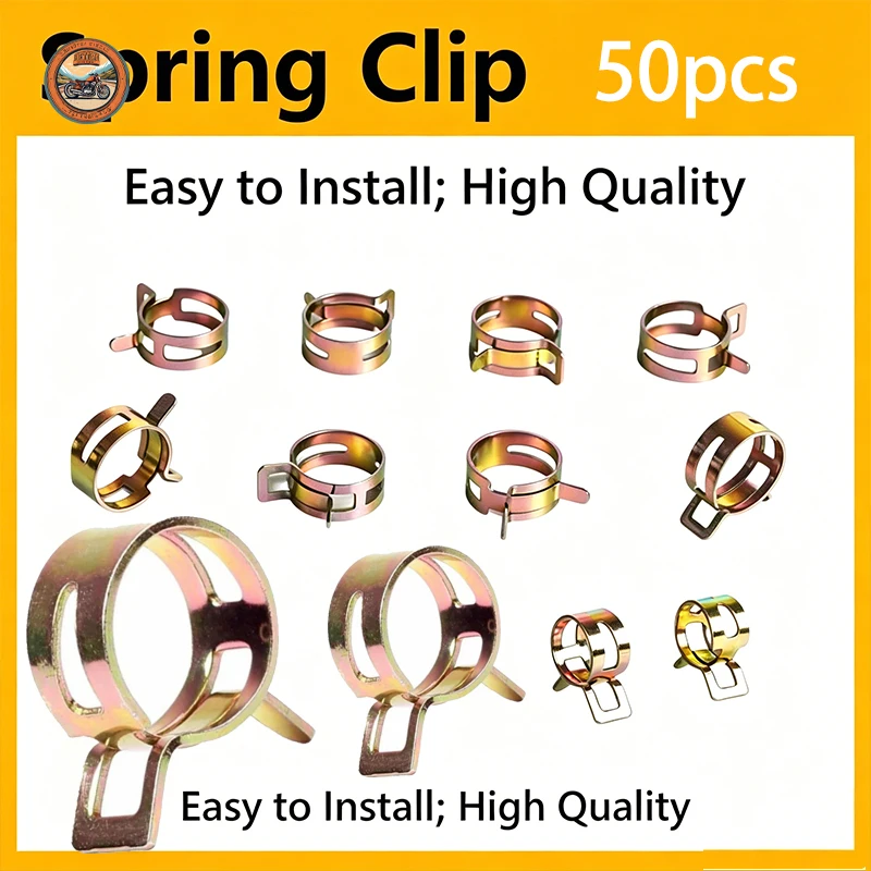 5mm 6mm 7mm 8mm 9mm Fuel Spring Clip Fasteners For Car Vacuum Silicon Hose Fuel Water Tube Clamps 5 Sizes Durable Engine Parts