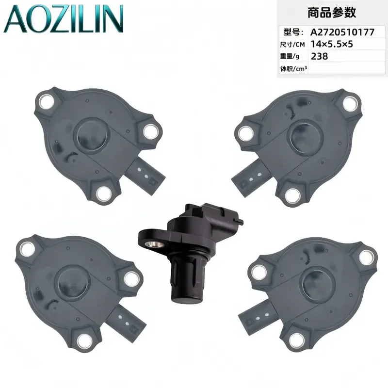 AOZILINForA2720510177 2720510177 2729050043 Automotive Solenoid Valve Camshaft Sensor Kit Replacement Engine Timing Control Unit