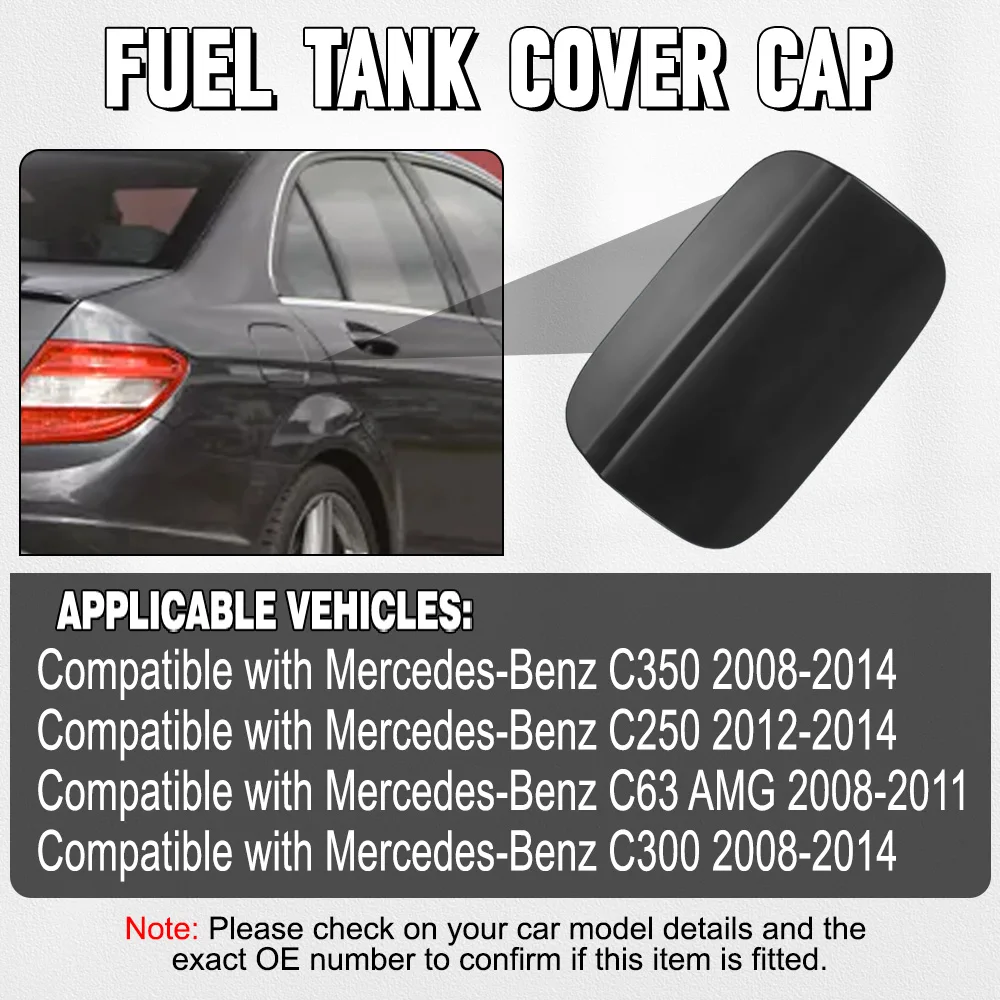 

Внешняя крышка топливного бака, крышка заливной горловины, неокрашенная, черная для Mercedes-Benz C350 C250 C63 AMG C300 A2047540009 2047540009