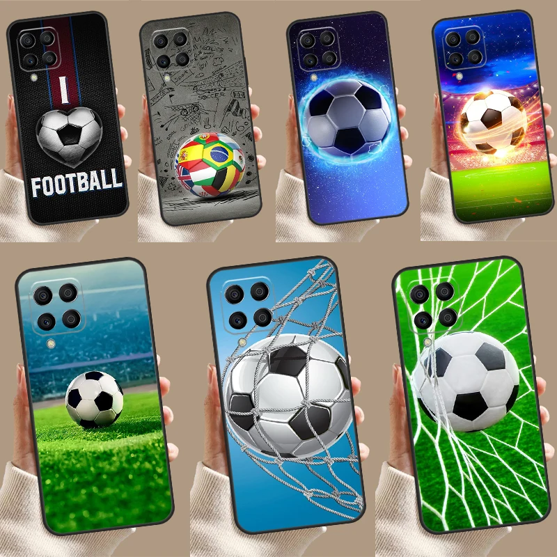 Samsung Galaxy için futbol futbol topu M31s M13 M33 M53 M52 M32 M12 M14 M34 M54 M11 M21 M51 M20 M20 M55 vaka