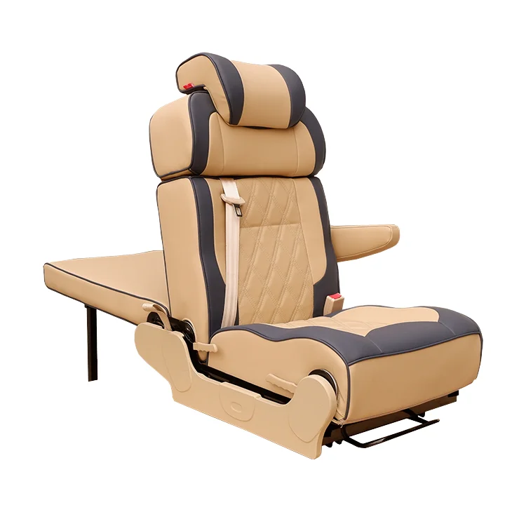 Hot Sale Customized 3-Fold PU Leather Sofa Bed Seat Luxury MPV Truck Van with Comfortable Adjustable Reclining Features