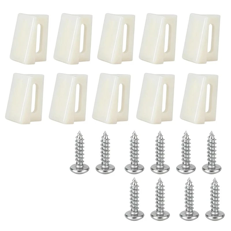 T19C N 6950 For Sliding Door And Window Bottom Pocket Door Guide(10 Pack), Damping Blocks For Heavy Doors With Screws