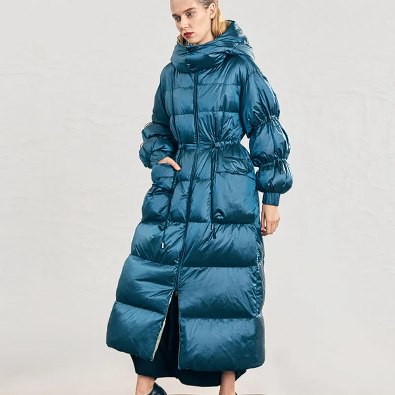 Mantel Hochwertige Damen-Daunenjacke mit Kapuze, 2025, neuer Winter, 90 weiße Entendaunen, warm, locker, wasserdicht, Damen-Daunenjacke H671