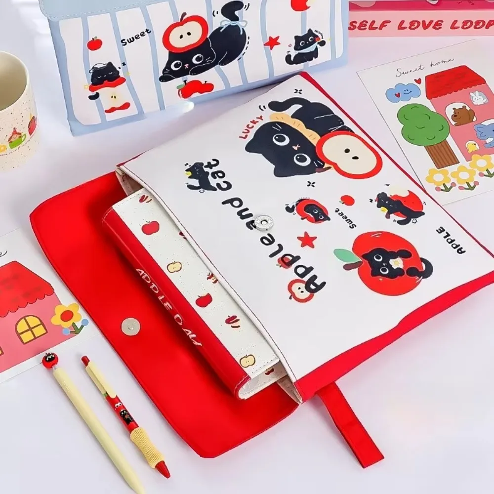 

Multi-functional Cute Cat File Folder Portable Dustproof Handheld Document Organizer Large Capacity Thickened