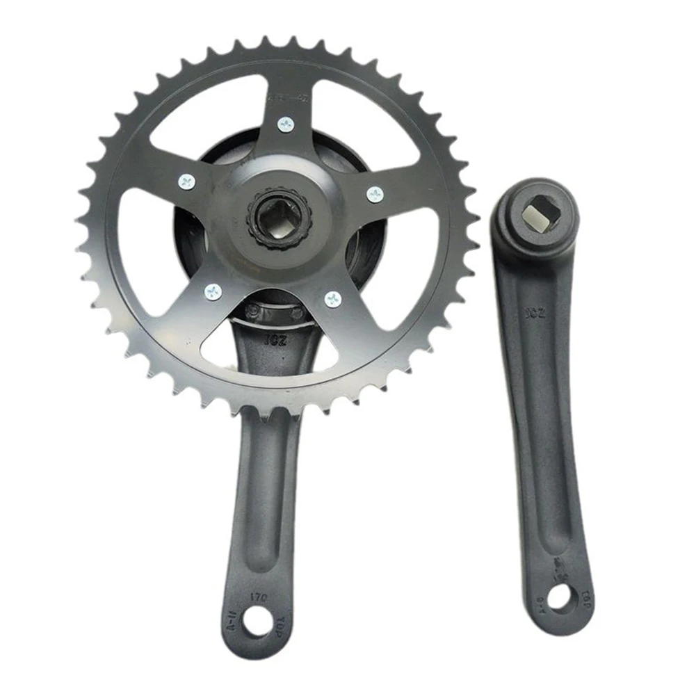 For Bike Repair 42T Bike Crankset 170mm Crankset Larger Chainring Lightweight Square Hole Design Fully Meet Your Needs