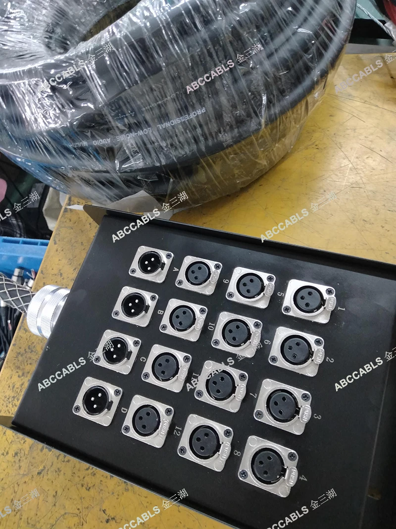 16 Channel XLR Snake Cable Stage Audio Snake Cable with XLR Connectors for Live Performance