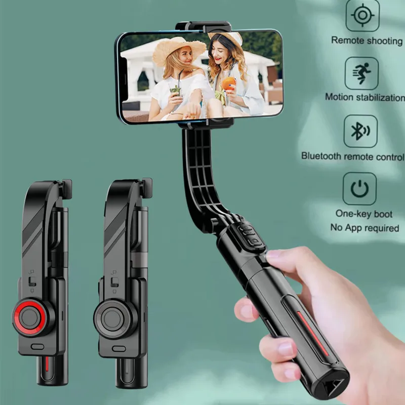 Roreta 2025 NEW Gimbal Stabilizer Selfie Stick Foldable Wireless Tripod with Bluetooth Shutter Monopod for IOS Android