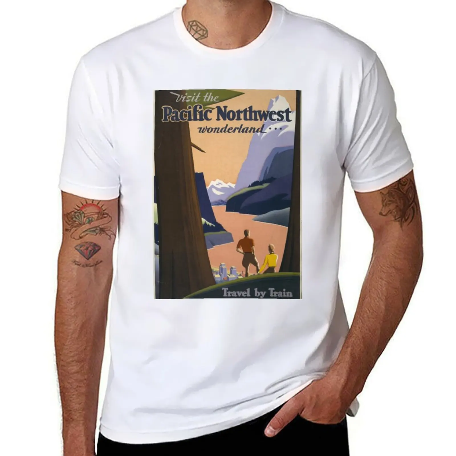 

Pacific Northwest Vintage T-Shirt t shirt for man cotton t shirts high quality T-Shirt