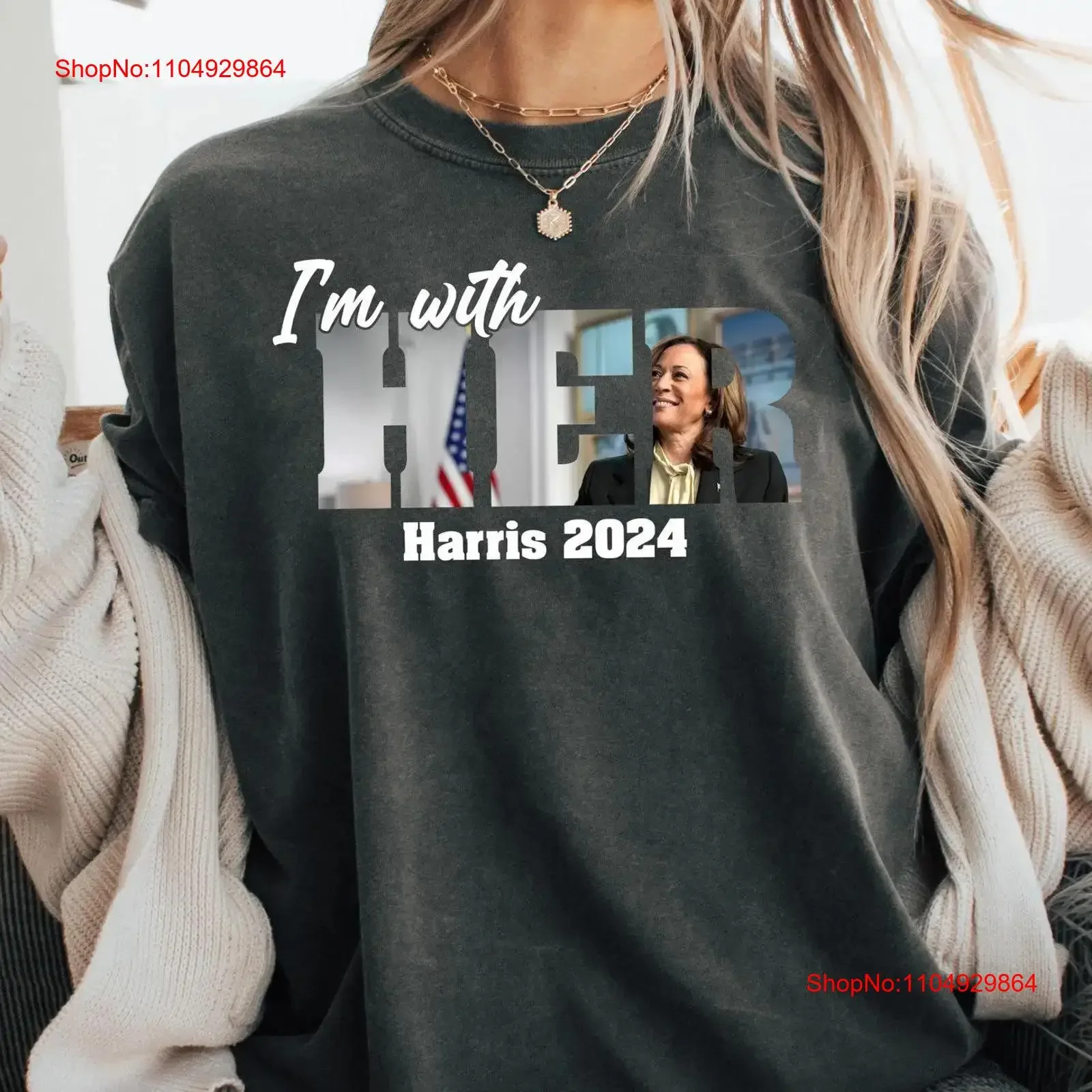 

Футболка «Я с ее» Harris 2024, Камала Ралли, Мадам, президент Демократ, женщина, винтажная, стираная, удобная, универсальная, мягкая