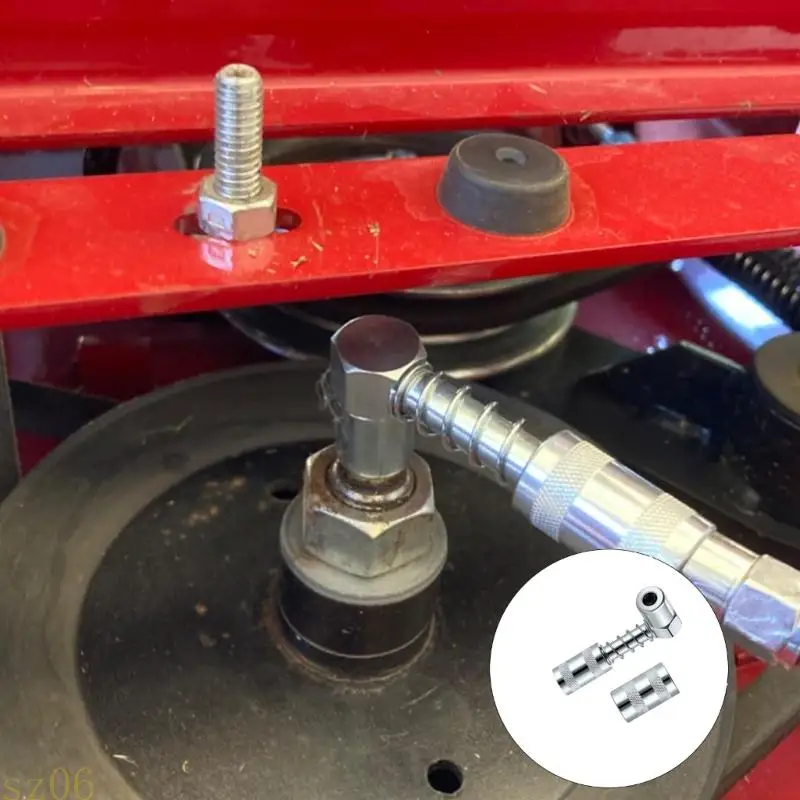 

Q2Q4 LeakProof 90Degree Grease Coupler Adapters Lubrication Tool Carbon Steel