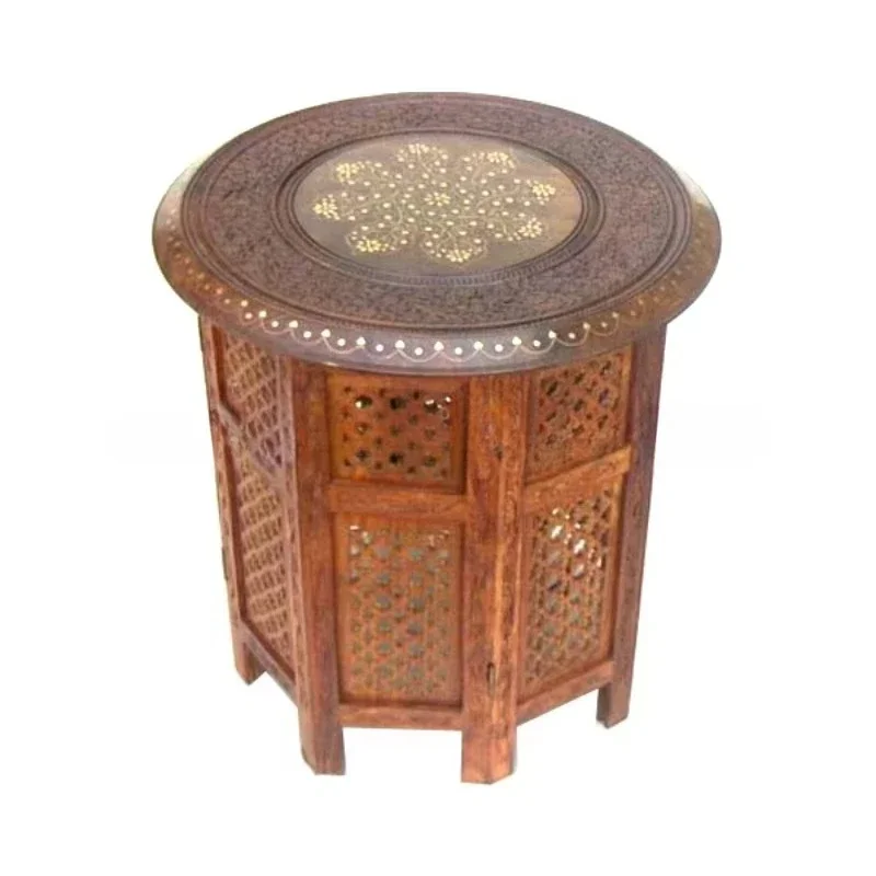 Handmade Home Decor Premium Design Coffee Table Print Wooden Side Table