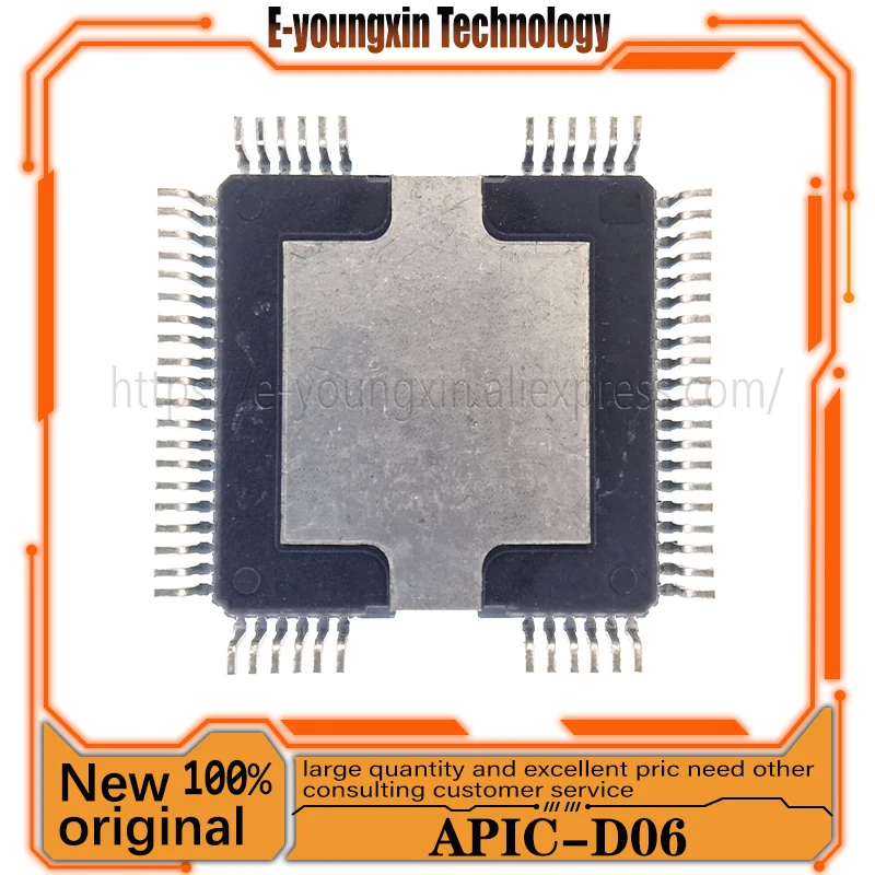 1-10PCS APIC-D06 APIC D06 Computer Injector Control Driver Module Chip IC QFP64 For Renault Koleos Automotive Engine