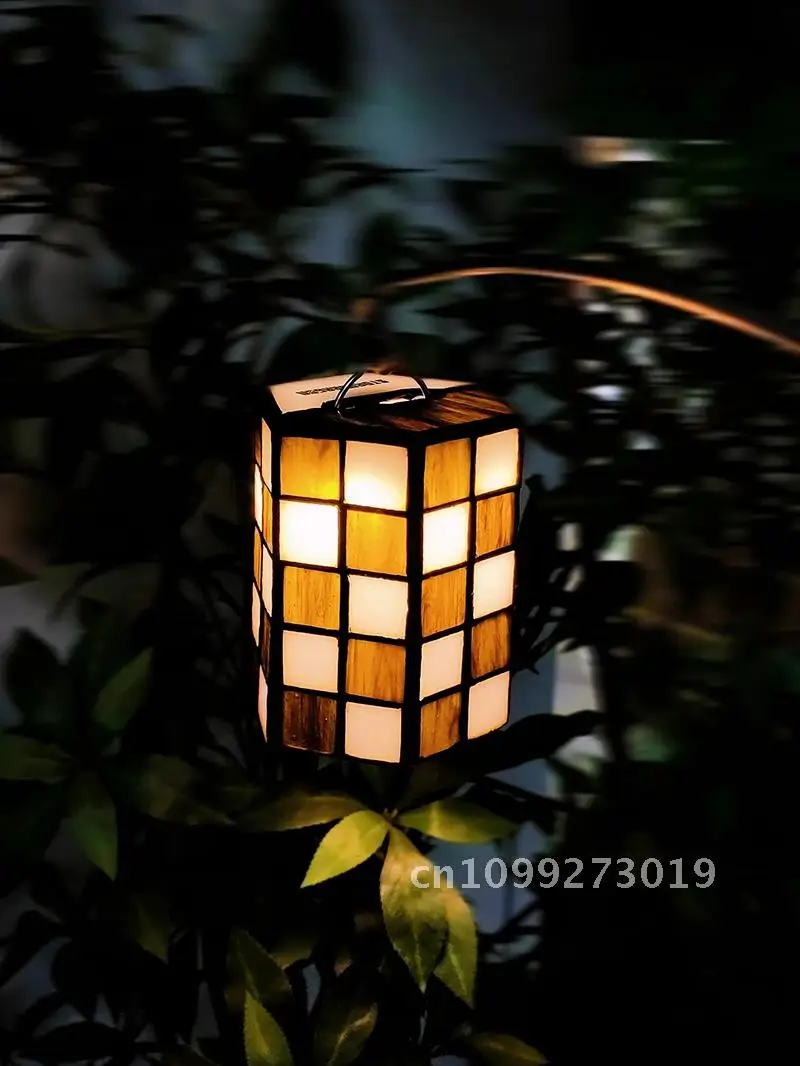 

Black and White with Patchwork Lampshade – Handcrafted Plaid Zero Campsite Glass Shade Lanterns Light Compatible Goal