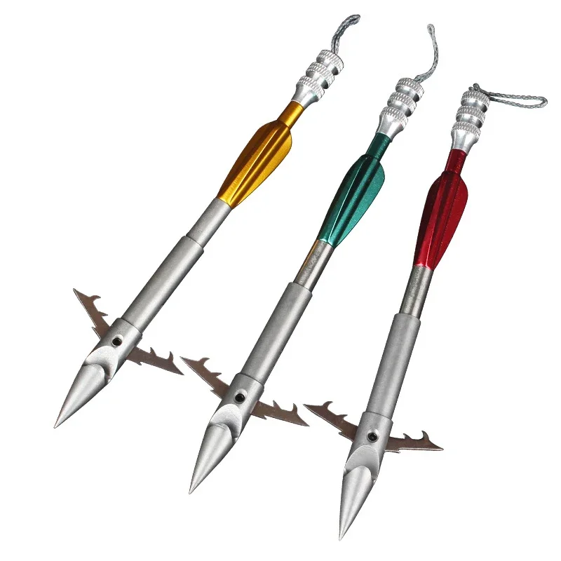 Slingshot pesca dardos, catapulta setas pesca, aço inoxidável tiro com arco Arrowhead, acessórios de pesca, habilidade dardos, 1pc