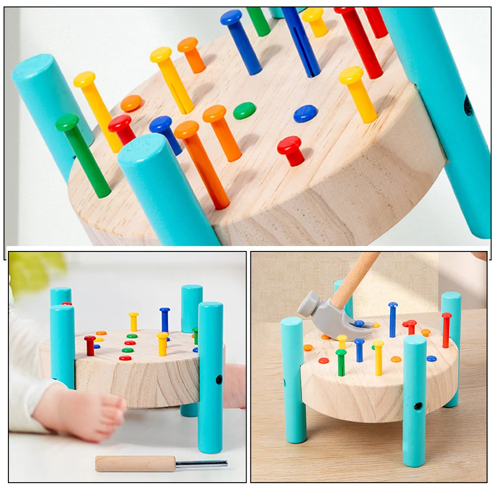 Marteau de table à clouer en métal pour enfants, banc de travail pour tout-petits, jouets pour bébés, éducation précoce