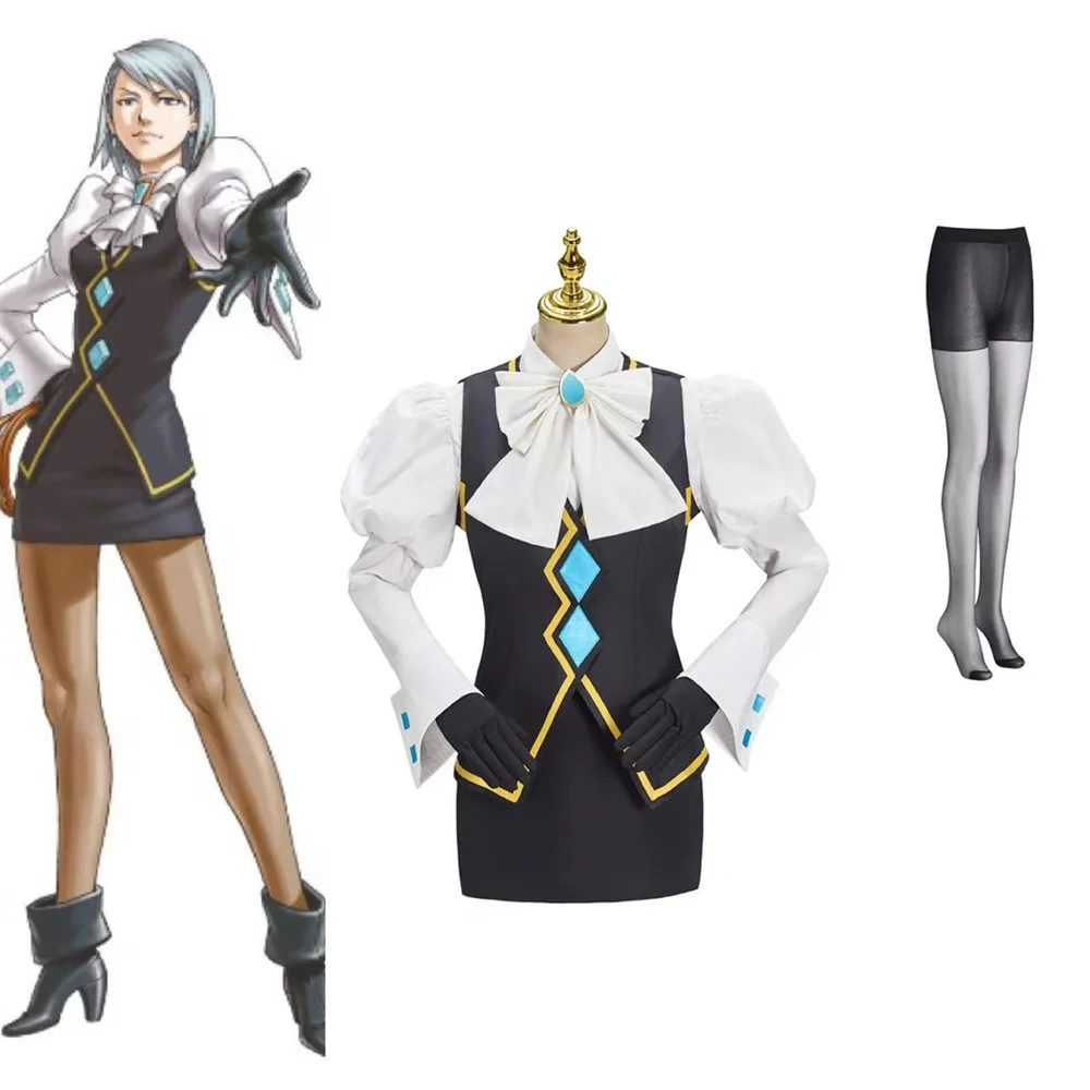 

Ace Attorney Cosplay Franziska von Karma Procurator Costume Women Sexy Uniform Disguise Suit Halloween Party Outfits
