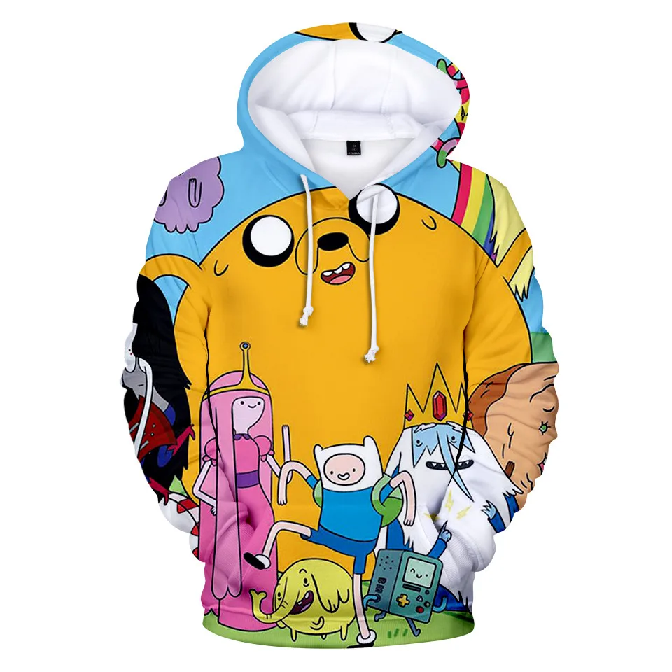 Sweat à capuche 3D Finn et Jake The Dog Face pour hommes et femmes, pull, streetwear, survêtement pour adolescents, vêtements, costume Y