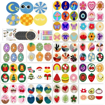 6-Piece Punch Needle Coaster Kit 1