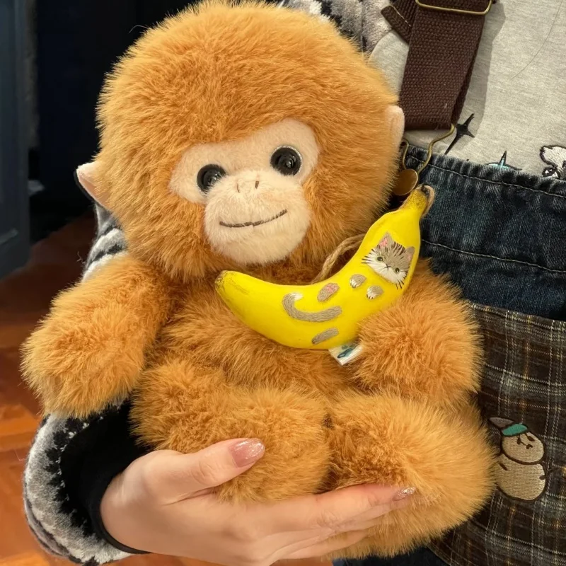 

In Stock Original 35cm Cute Monkey Plush Toy Golden Monkey Orangutan Birthday New Year And Christmas Gifts Friends Children