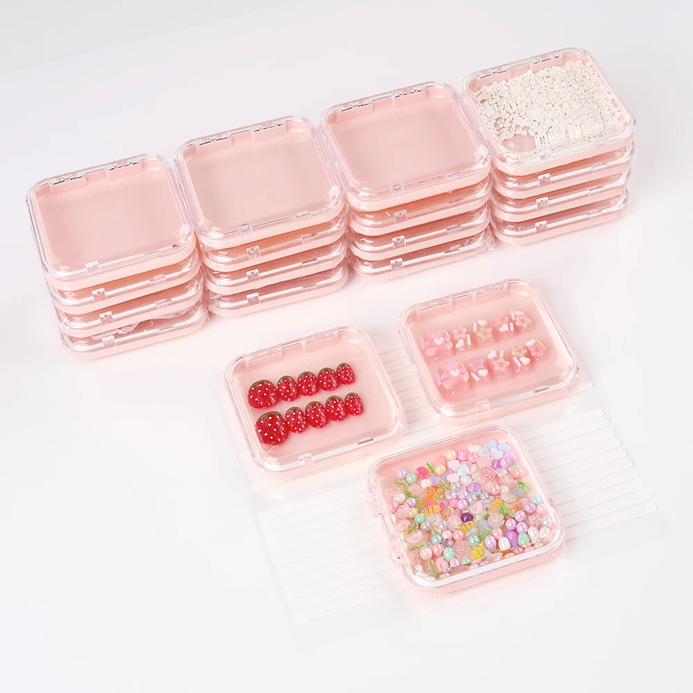 Acrylic Nail and Jewelry Organizer Set Portable Dust-Proof Storage Case Ideal for Press-On Nails Bracelets Earrings Perfect