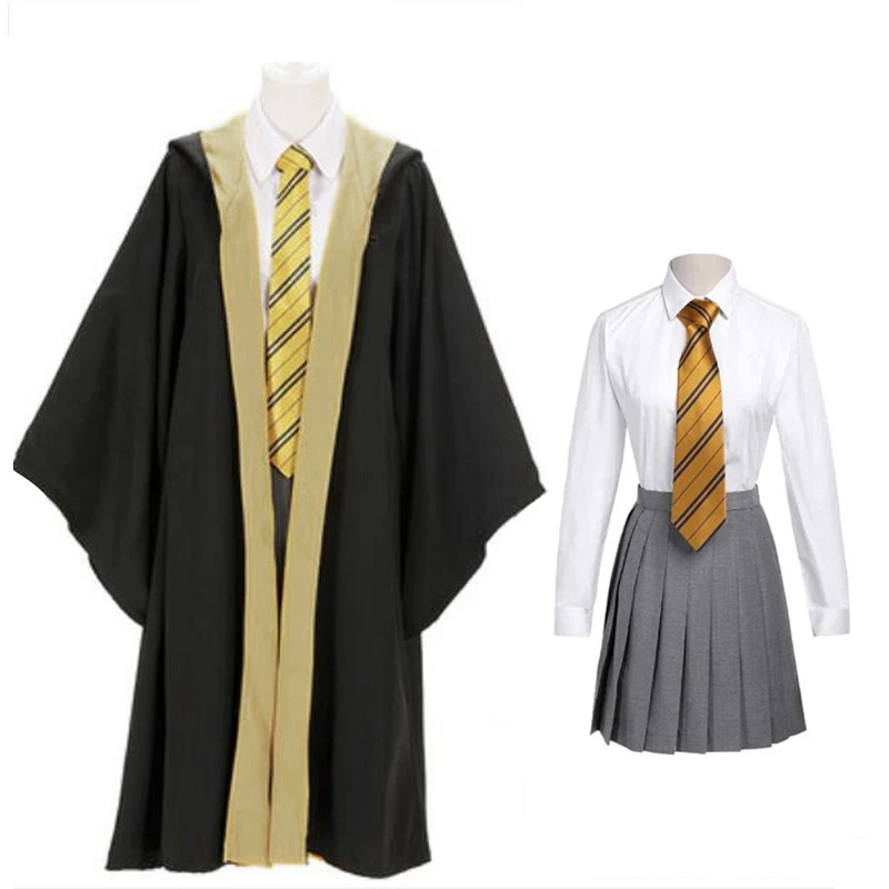 Harry Potter Cosplay Costume para adultos e crianças, Halloween, Hermione, Sonserina, Capa, Gravata, Camisa, Cachecol, Suéter, Festa