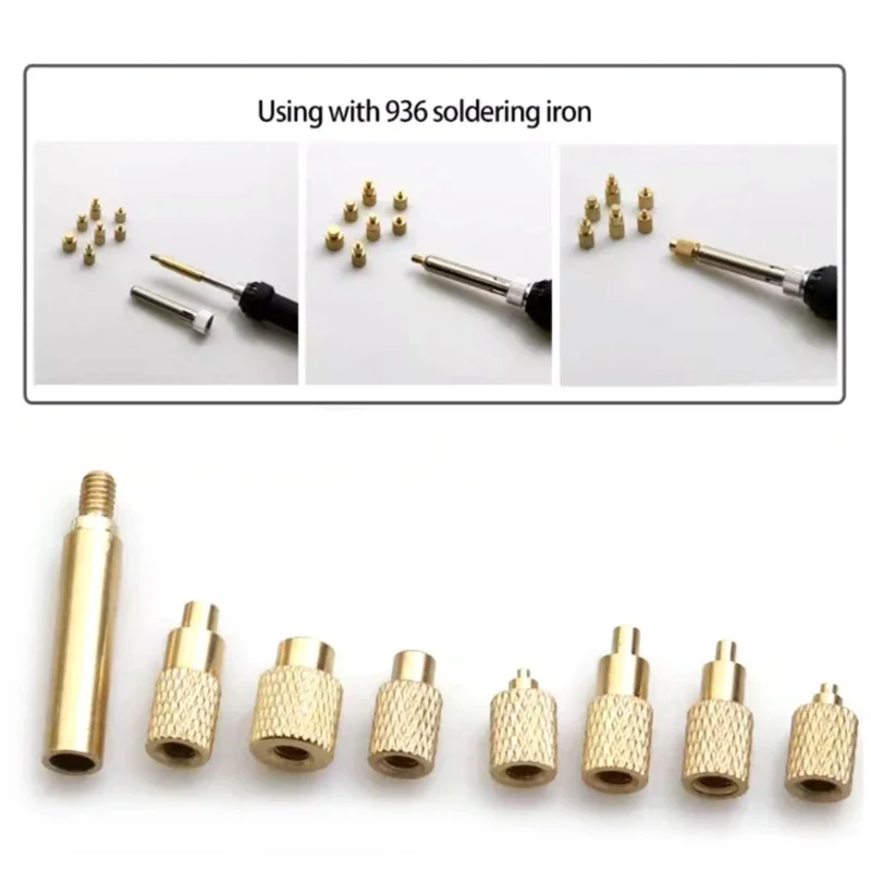 Präzise Lötkollop -Set für TS100 -Drucker umfasst 8 Wärmegewindeeinsätze für -Druckzubehör