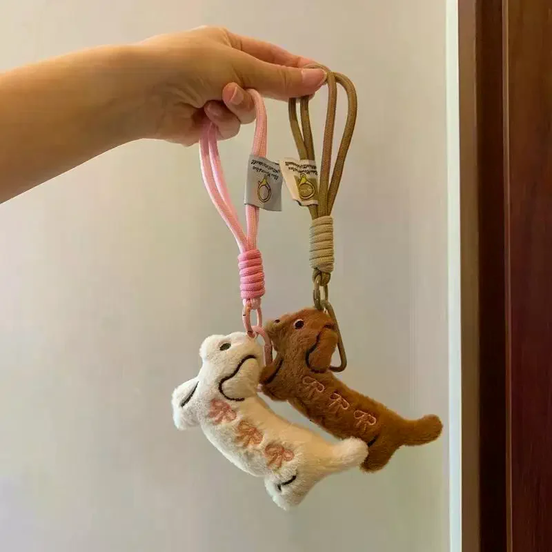 Cartoon Animal Dog Dachshund Plush Keychain Puppy Stuffed Keyring Cute Key Holder Pendant Bag Hanging Decoration Gift