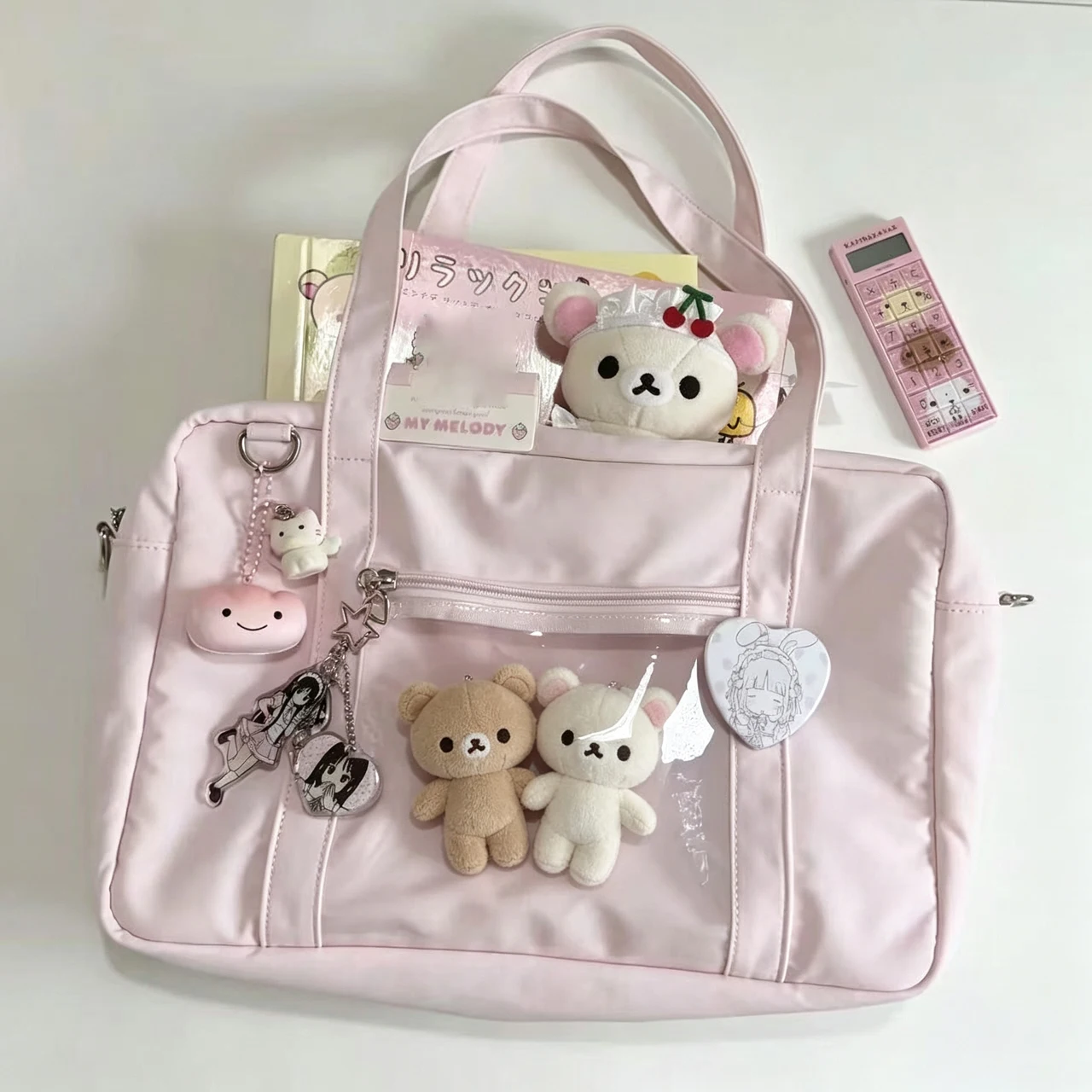 Kawaii Pain Bag Zarte Cartoon-Tragetasche voller mädchenhaftem Charme, Alltagstasche für Pendler, ein Muss für kurze Reisen, süßes Geschenk – Detail 3