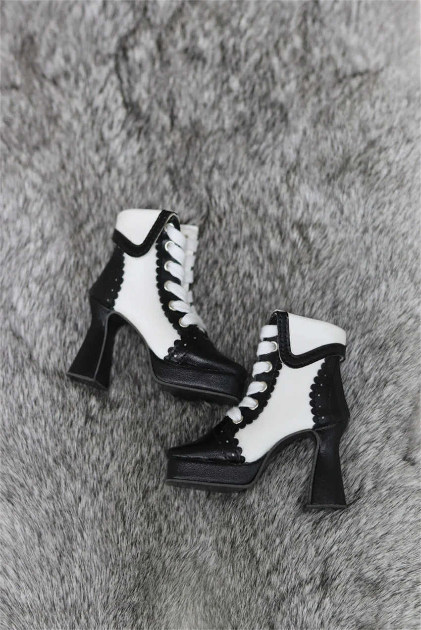 

BJD/SD 1/3 матовая кожа, винтажная кукольная обувь на высоком каблуке для девочек, элегантный квадратный носок на шнуровке, черный, белый, коричневый, аксессуары для кукол