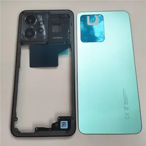 Bilashmart Housing Xiaomi Redmi Note 12 4G Back Battery Cover Rear Case Middle Frame + Volume Button + Camera Lens
