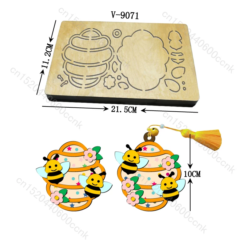 honeybee Wooden Cutting Dies for Scrapbooking, Multiple Sizes, V-9071, New