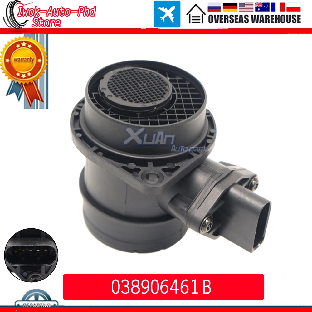 

XUAN 038906461B MAF MASS AIR FLOW METER SENSOR for Audi A3 A4 Seat Alhambra Altea XL Cordoba Ibiza Sportcoupe Leon Toledo