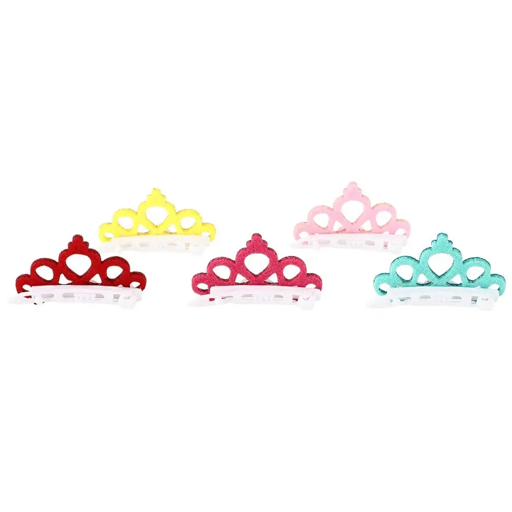 50/100pcs Dog Hair Clips Bows Faux Pearl Crown Shape Head Decoration For Pets Cat Puppy Hairpins Decor Grooming Accessoires