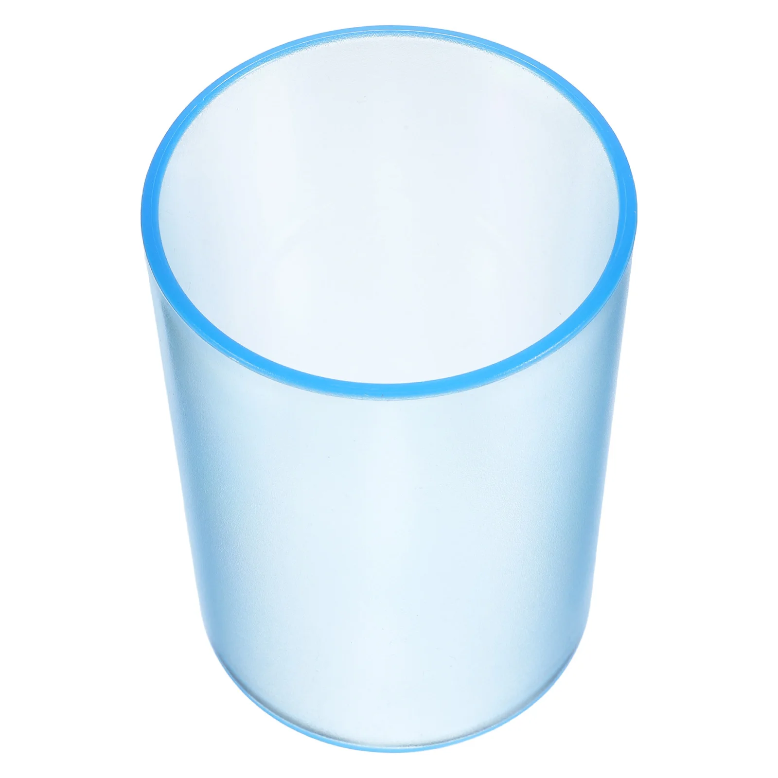 كوب غسيل شفاف أزرق، تصميم قوي غير مسامي لتنظيف الأسنان ومياه القهوة، استخدم حاوية مشروبات أنيقة ذات حافة ناعمة #6