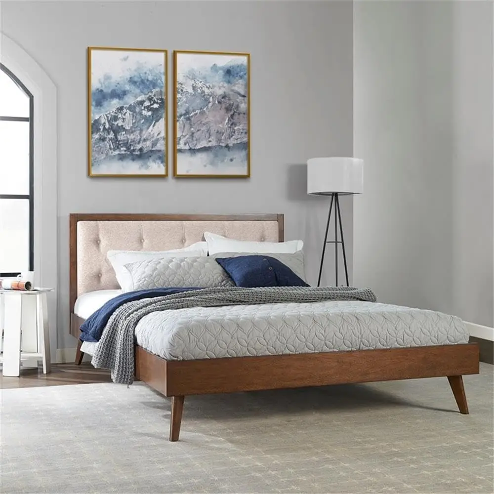 Moore Platform Wood Queen Bed In Brown