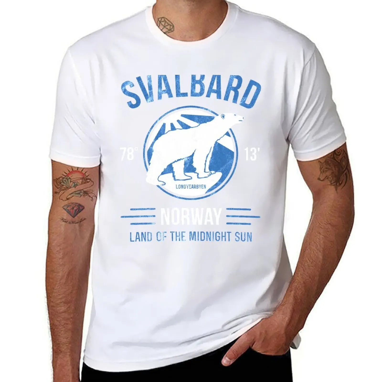 Svalbard Polar Bear - Midnight Sun in Norway футболка мужская футболка из плотного хлопка мужские футболки для мужчин футболка Svalbard Polar Bear - Midnight Sun in Norway футболка мужская футболка из плотного хлопка мужские футболки для мужчин футболка