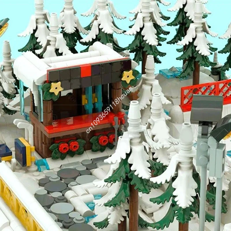 5412pcs MOC Winter Bay Seasonal Christmased Model Building Blocks Christmas Gifts Architecture Toys DIY Idea Education Brick