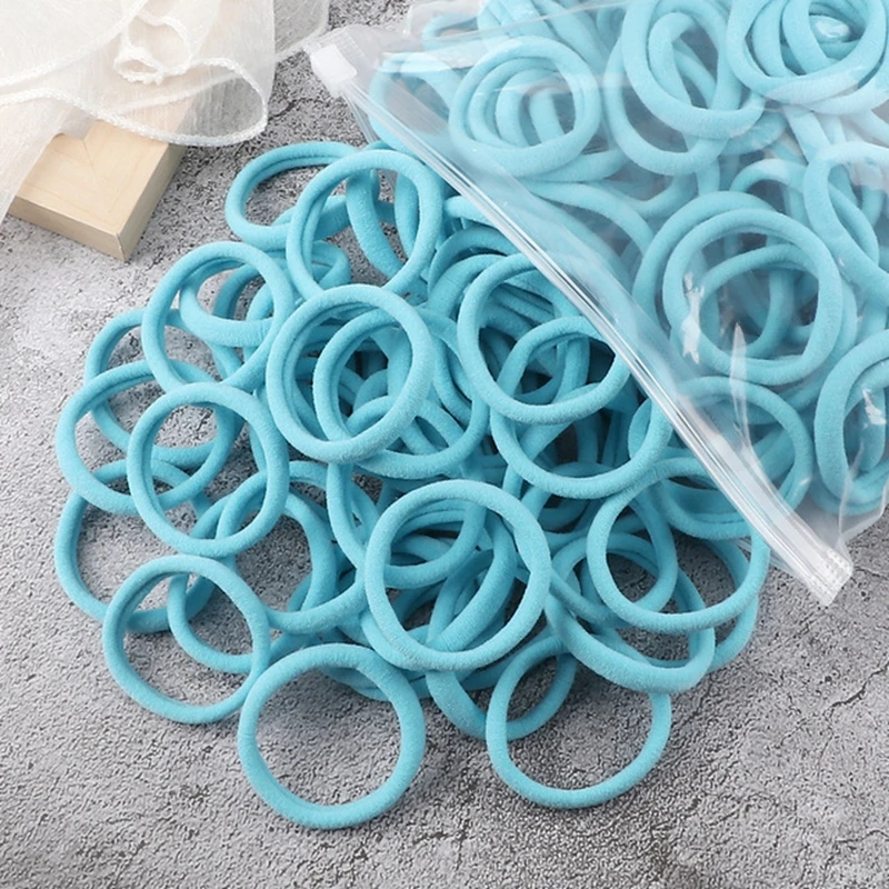 50 teile/satz Frauen Grundlegende Haar Bands 1,57 zoll Einfache Feste Farben Elastische Stirnband Haar Seile Krawatten Haar Zubehör Pferdeschwanz halter