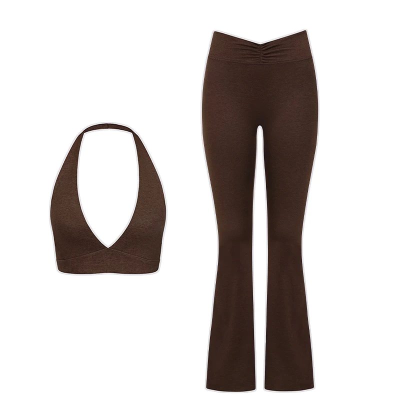 Set Bra & Celana Pendek Olahraga Wanita - Push Up Pengontrol Perut Pelangsing dengan Bantalan dan Tali yang Dapat Dilepas untuk Lari Yoga Gym Workout