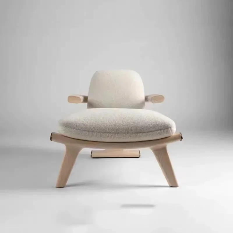 NNMedieval Simple Black Walnut Solid Wood Single Chair