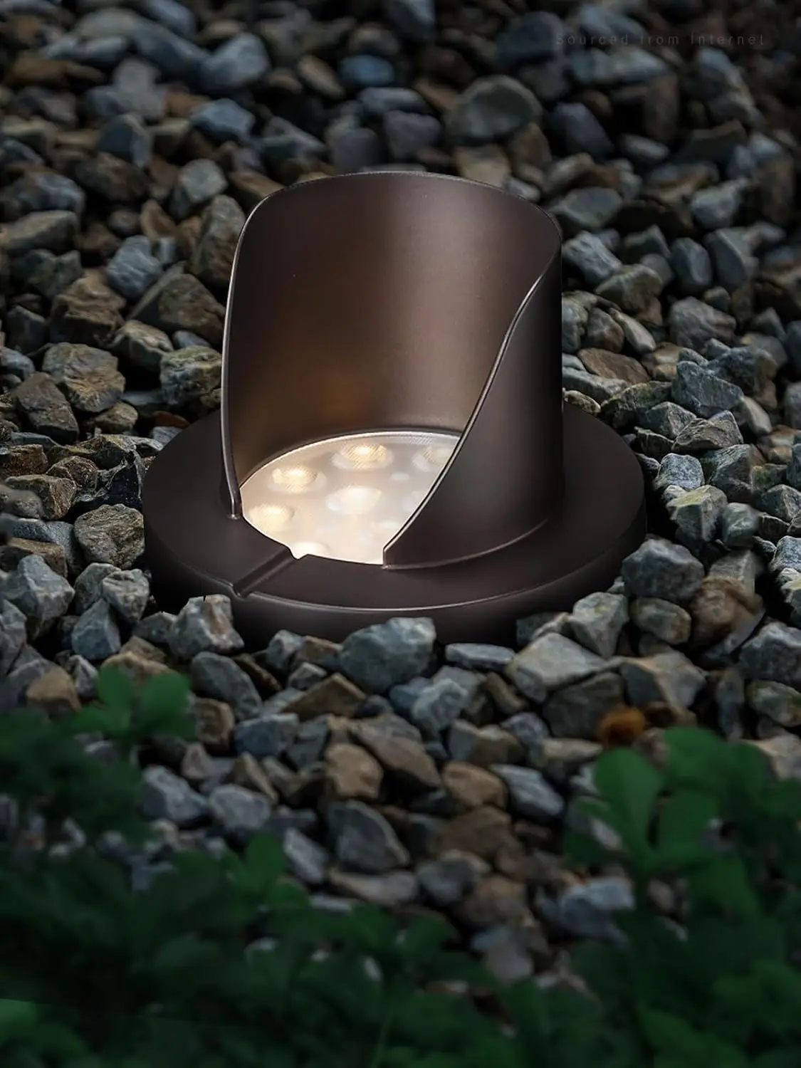 6-Pack Dia.4 Inch 3000K Well Lights Shielded Top Oil Rubbed Bronze | 12-24V AC/DC, CRI90, Landscape LED In Ground Outdoor, Low
