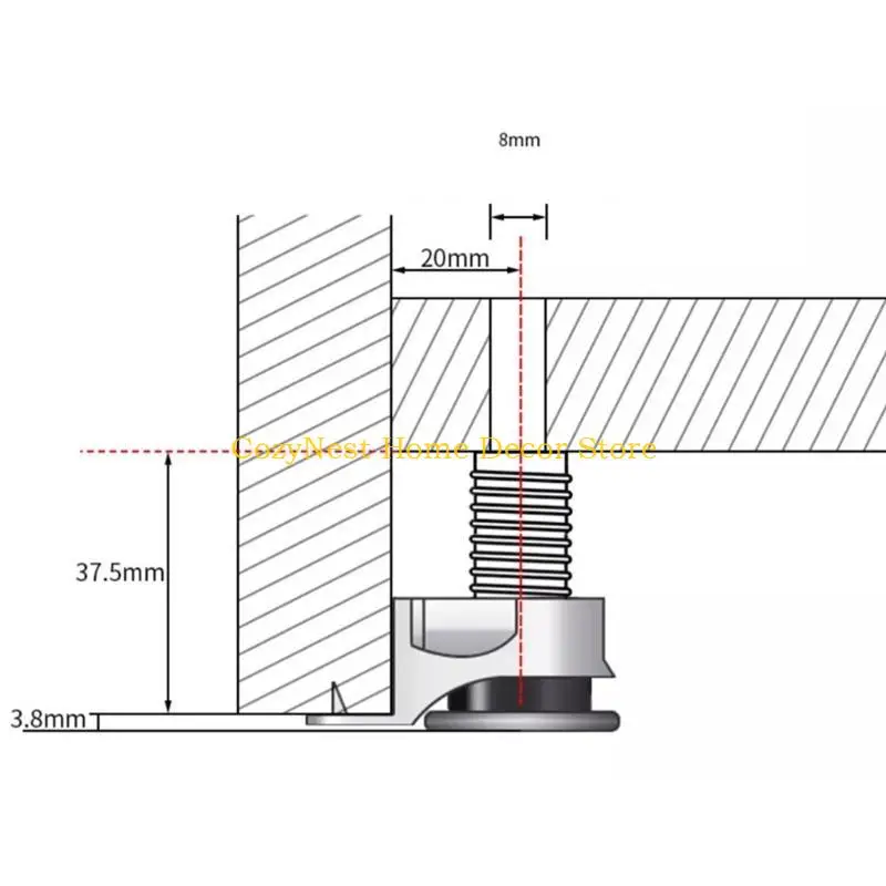 92MF High Performances Support Leg Accessory Portable for Cabinet Projects Supplies