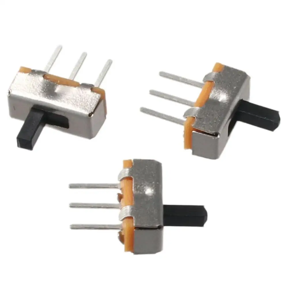 20pcs Mini SPDT Micro Slide Switch 1P2T 2 Position Toggle Switch Vertical 4mm Toggle Micro Switch Electronic Board
