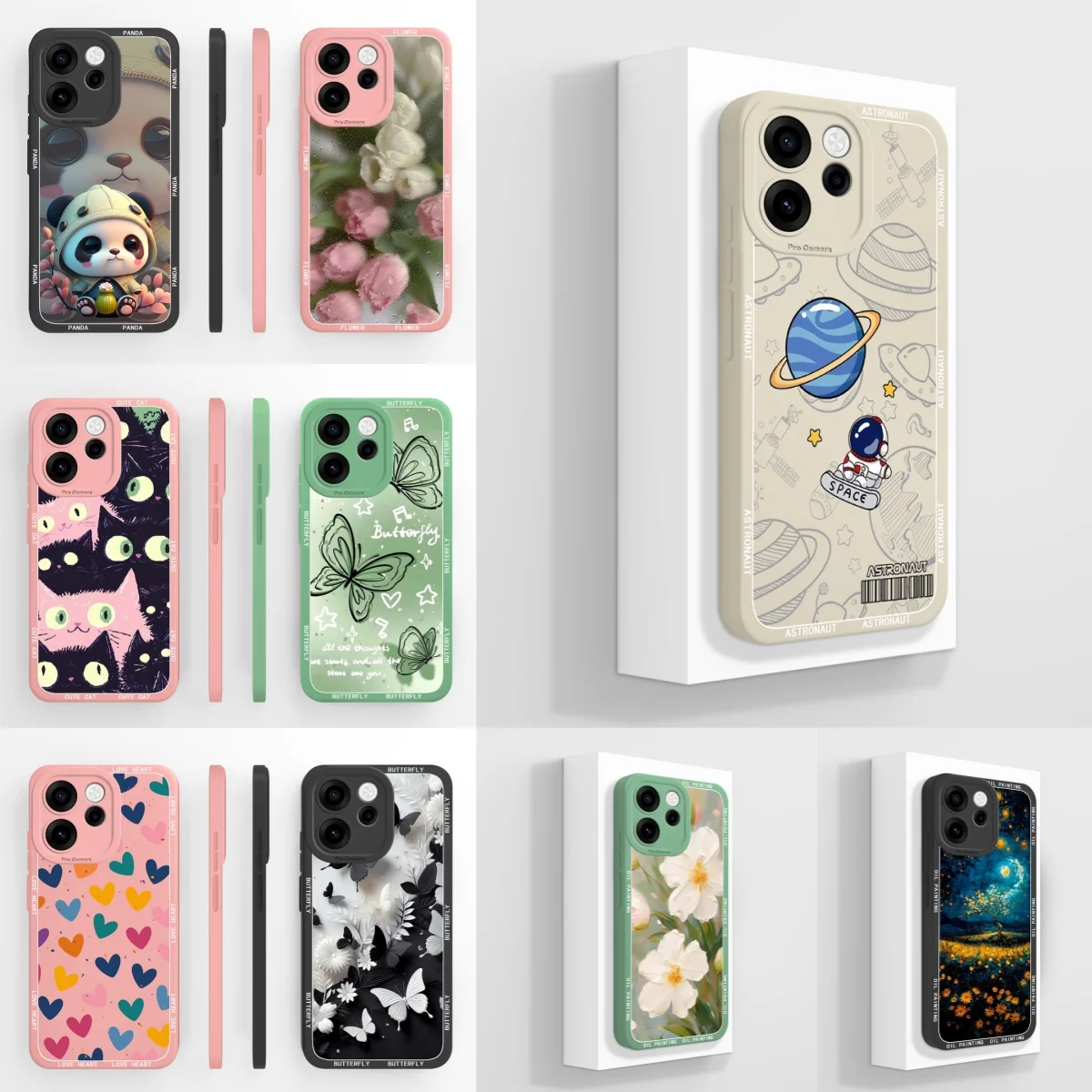 Cases For OPPO Reno 15F 15 Pro Pink Tulip Butterfly Anti-drop High Quality Phone Housing For OPPO Reno15F reno15pro Coque Funda