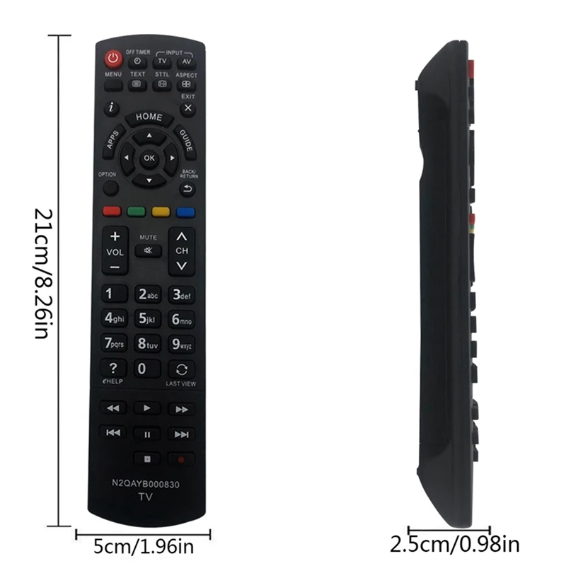 Control remoto de TV Compatible con Panasonic N2QAYB 000830   Televisión